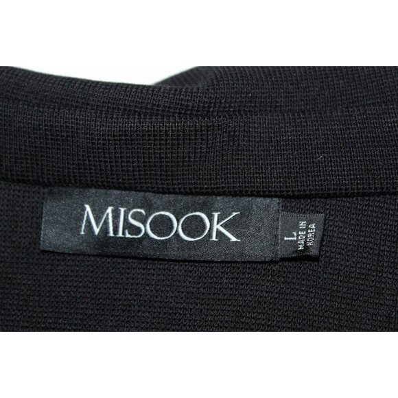 Misook women's Knit Cardigan striped long sleeve open front Size L multicolor - Picture 10 of 10